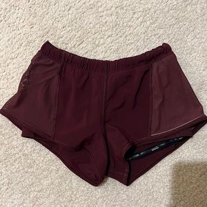 Burgundy lululemon shorts - size 2 - EUC